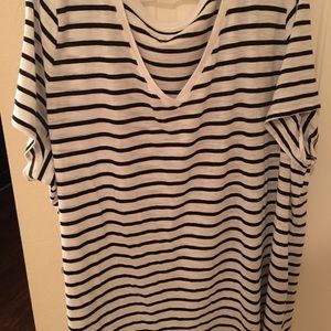 Black and white striped tee